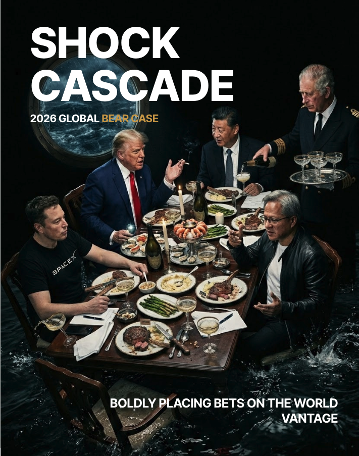 Shock Cascade card deck cover: 2026 Global Bear Case